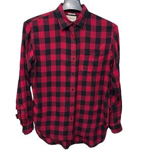 Denim Supply Ralph Lauren Women's Medium Button Up Shirt Buffalo Plaid Boyfriend